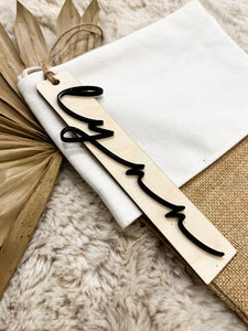 Long & Thin Wooden Stocking Tags/Gift Tags