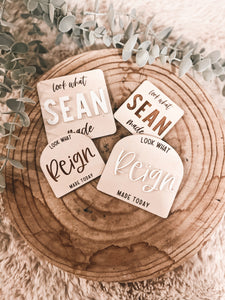 Personalize Wooden Magnet